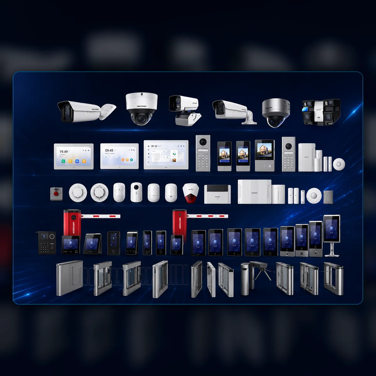 Portfolio profesional Hikvision 2026: cámaras IP, control de acceso, intercom, alarmas, barreras y molinetes